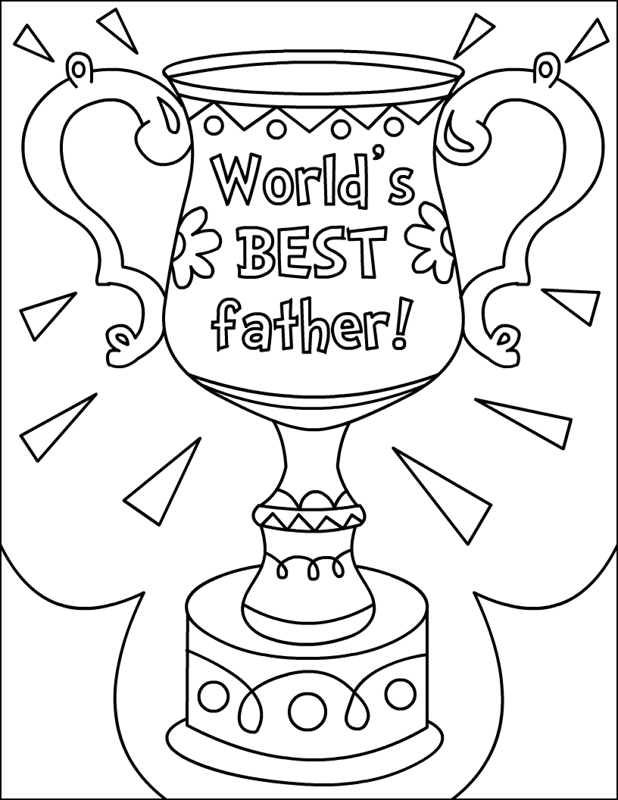 Fathers Day Coloring Pages Kids 1
