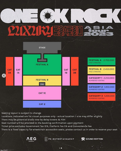 Harga Tiket One Ok Rock Jakarta 2023