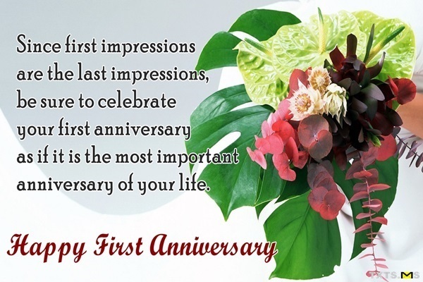 First Anniversary Wishes Quotes Pictures With Romantic 