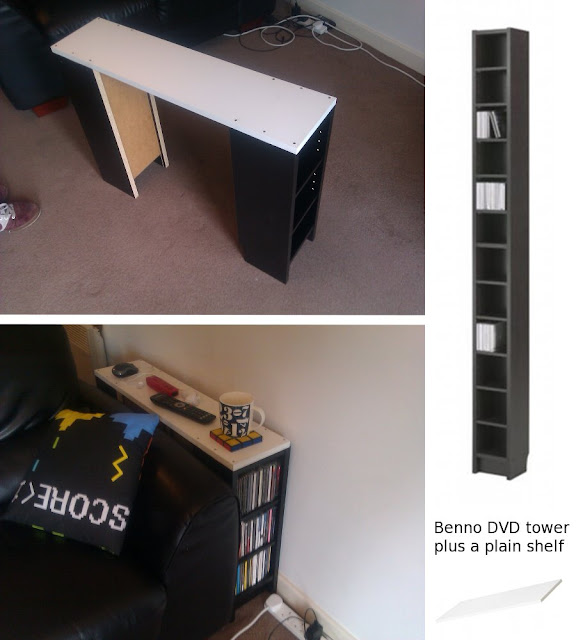 CD storage/sofa table