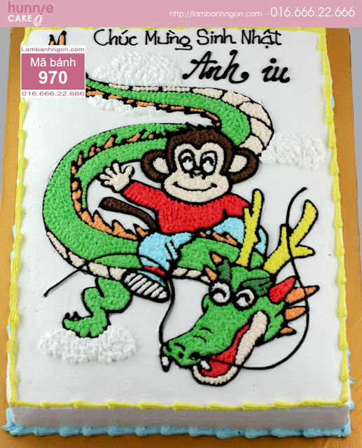 Bánh sinh nhật tuổi khỉ cho bé trai