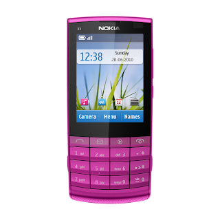 The pink Nokia X3 Touch and