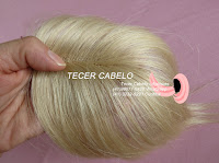 Tecer cabelo - Franja ou próteses de cabelo loiro