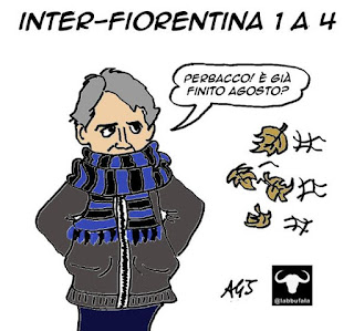 mancini, inter, campionato d'agosto, fiorentina, sport, calcio, umorismo, vignetta