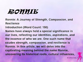 meaning of the name "RONNIE"