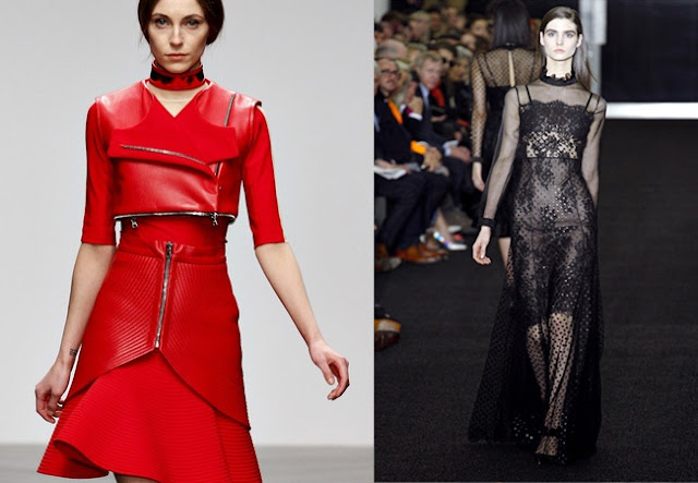 david koma fall 2013, leather, erdem fall 2013, mesh, polka dot