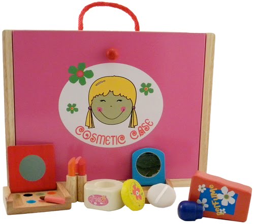 wooden cosmetic play set from Estia $65.99