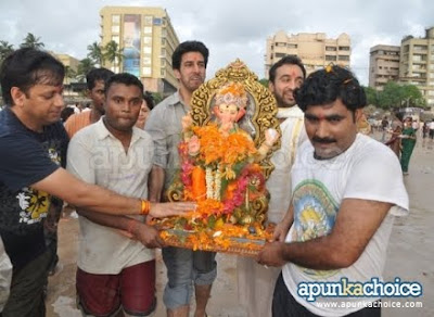 Shilpa Shetty and Raj Kundra official Ganpati Visarjan pictures