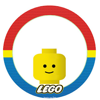 Toppers o Etiquetas de Fiesta de Lego para imprimir gratis.