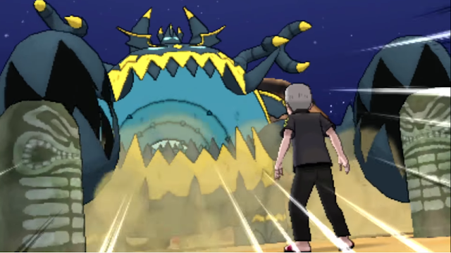 Pokémon Ultra Sun Moon cutscene Guzzlord Nanu