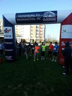 The start of my American Odyssey relay running race.