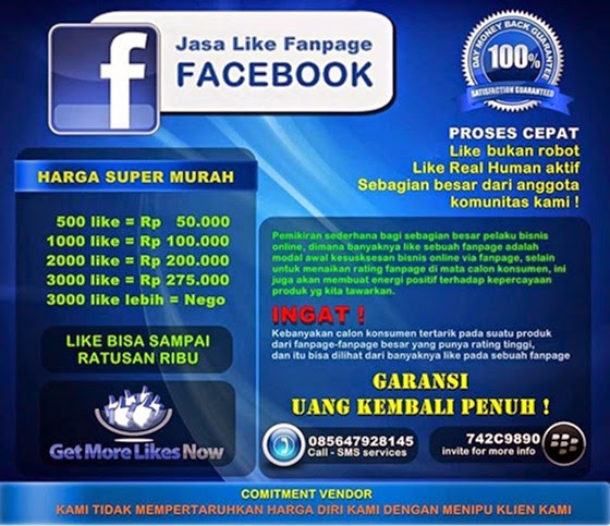 JASA LIKE FANPAGE SUPER MURAH 2014