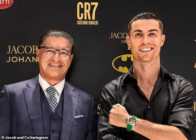 Cristiano Ronaldo's priceless reaction to receiving a stunning £92,000 timepiece from luxury watch maker