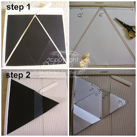 Triangle star card step by step 1-2