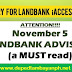 MUST READ: November 5, 2019 LANDBANK Advisory