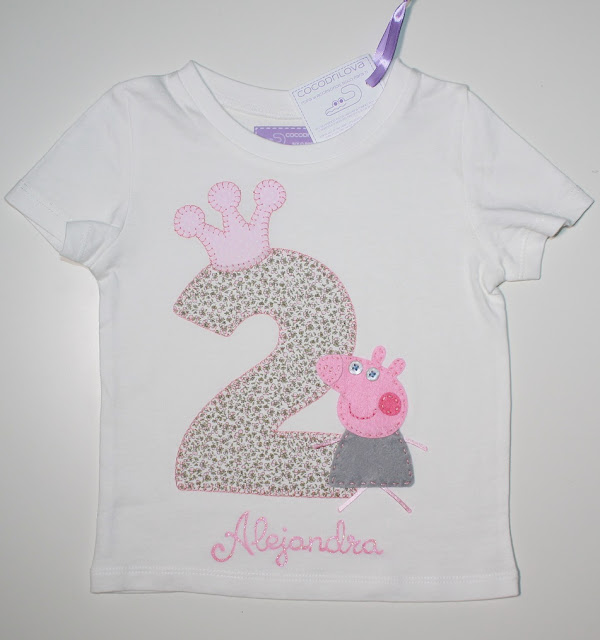 camiseta cumpleaños 2 años peppa pig 