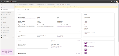 PPAC environment details