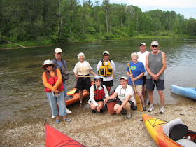 group of people on paddle trip