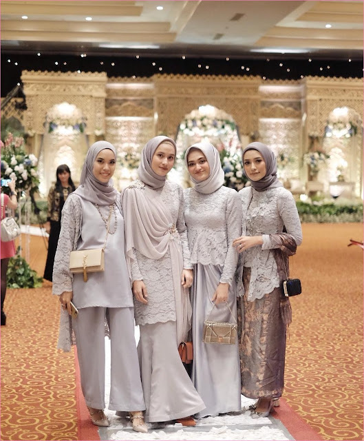 39 Model Outfit Baju Bridesmaid Berhijab Gaya Selebgram 