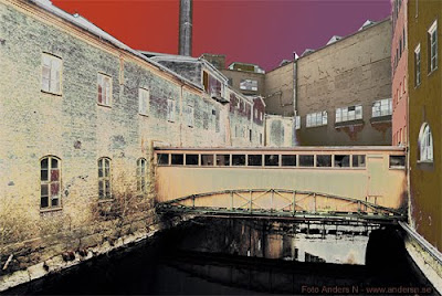 Borås Venedig gammal fabrik Viskan Foto Anders N