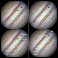 Three moons and their shadows parade across Jupiter