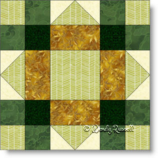 Lucky Clover quilt block image © Wendy Russell