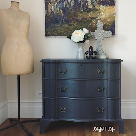 a french commode painted in ASCP Graphite by Lilyfield Life