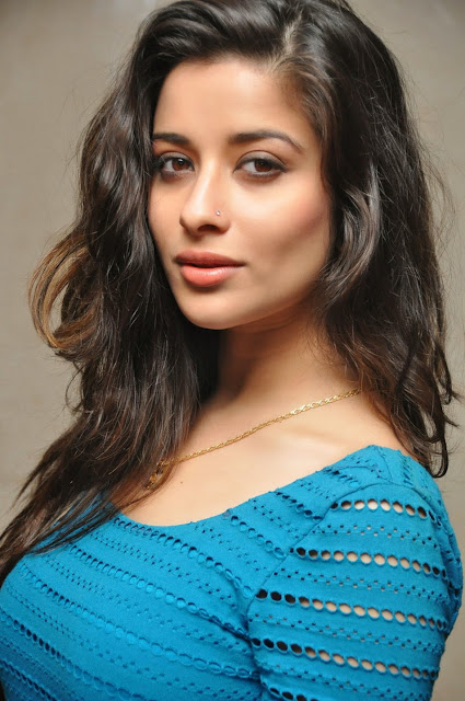 South Actress Madhurima Hot Pictures in Blue Dress