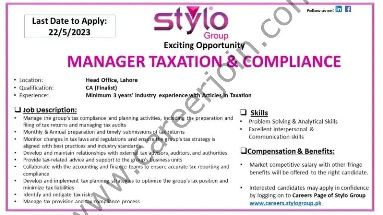 Jobs in Stylo Pvt Ltd