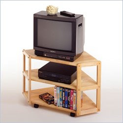 wood corner tv shelves