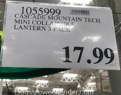 Deal for a pack of 3 Cascade Mountain Tech Pop-Up LED Lantern s at Costco
