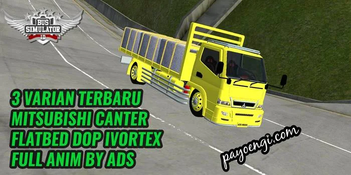 download mod bussid truck canter flatbed full animasi