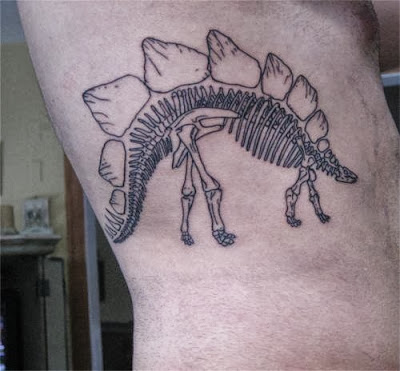 Stegosaurus Skeleton Tattoo