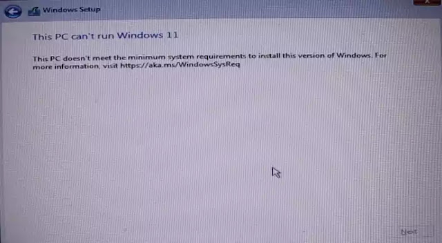 this pc can't run windows 11