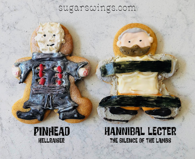 Pinhead and Hannibal Lecter cookies