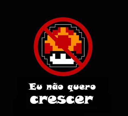 não quero crescer cogumelo mário bros