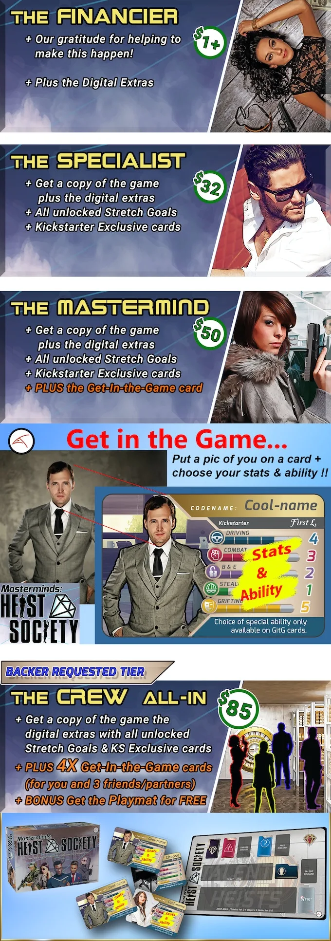 Masterminds HEIST SOCIETY Card Game by James H — Kickstarter