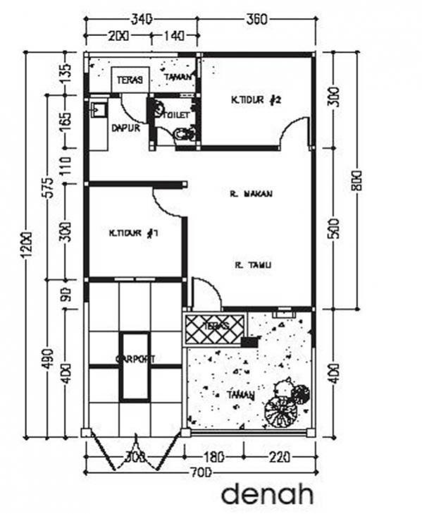 gambar denah rumah type 80 4 4