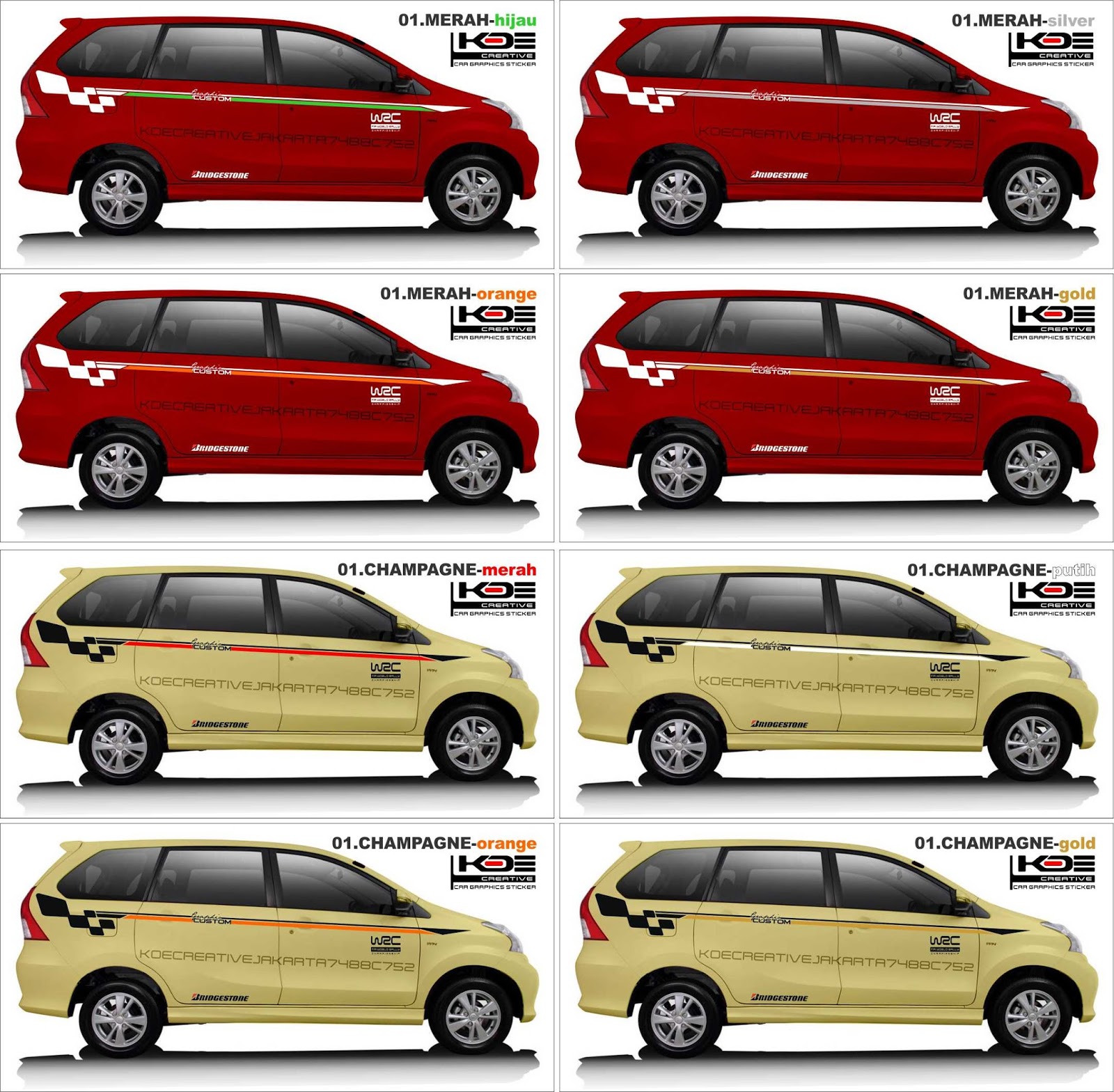 Koleksi Modifikasi Stiker Mobil Avanza Merah Ragam Modifikasi