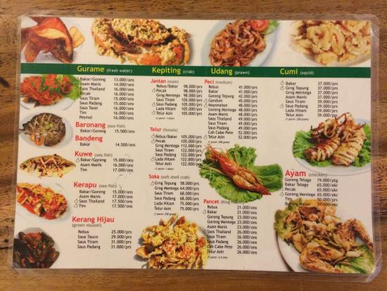 Menu Restoran Sea Food Menu Restoran Sea Food