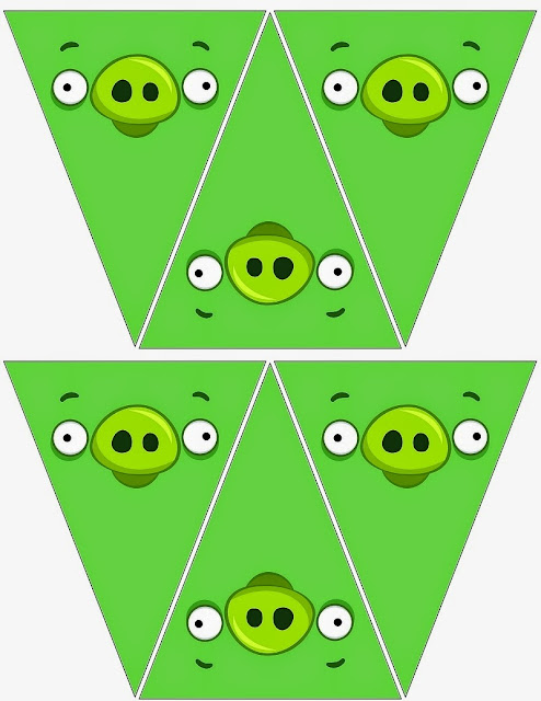 Banderines de Angry Birds para Imprimir Gratis.