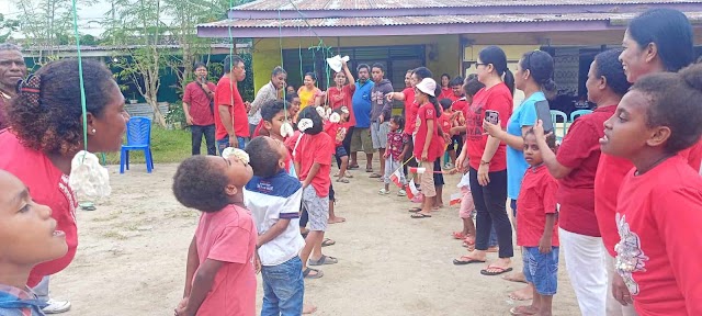 Anak-anak di Papua Antusias Meriahkan HUT Kemerdekaan RI Ke-78