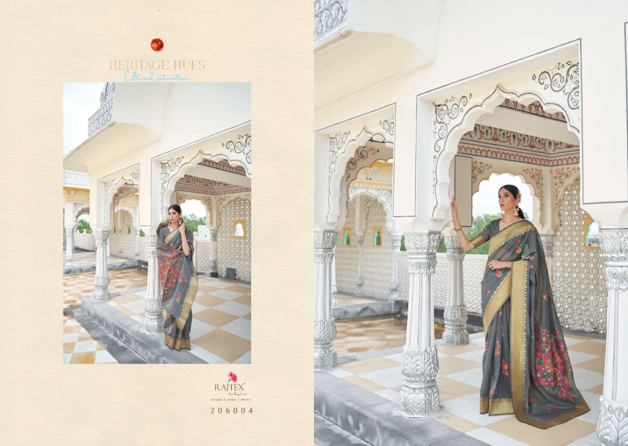Rajtex Kinaaz Linen Branded Sarees Catalog Lowest Price