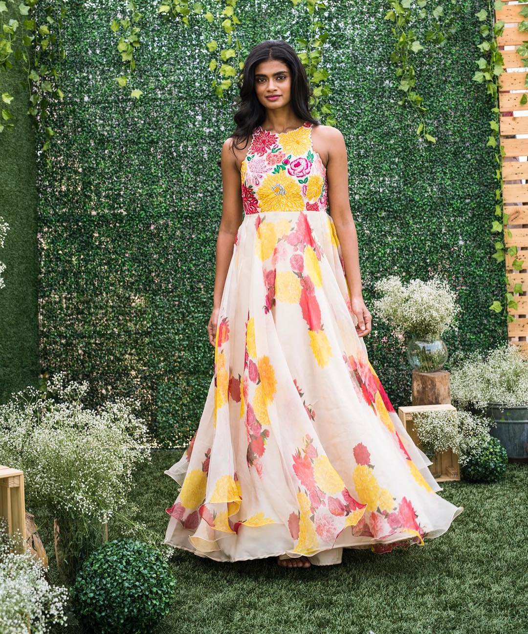 Floral long dress - Khwaissh