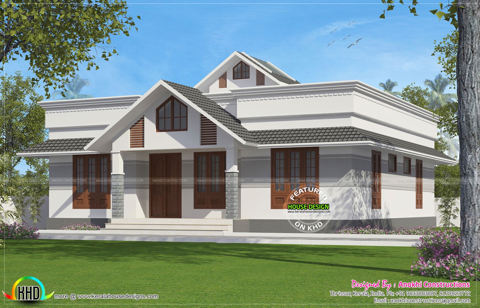 1330 Square Feet Small House Plan Kerala Home Design And Floor Plans