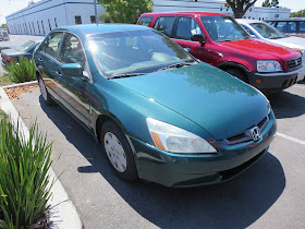 Brilliant, shiny Honda with new single-stage enamel paint from Almost Everything Auto Body.