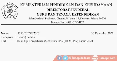 pengumuman hasil UKMPPG