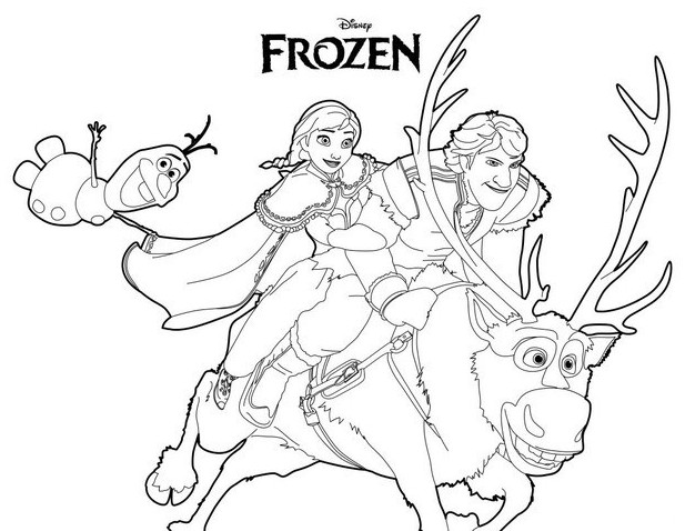 Gambar Mewarnai Frozen Fever