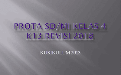 Prota PAI Kelas 4 SD/MI Kurikulum 2013 Revisi 2018