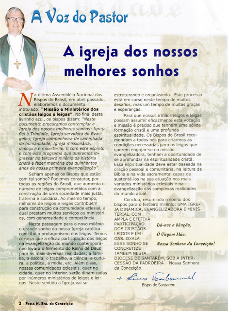 PROGRAMA DA FESTA DE NOSSA SENHORA DA CONCEIÇÃO - 1999